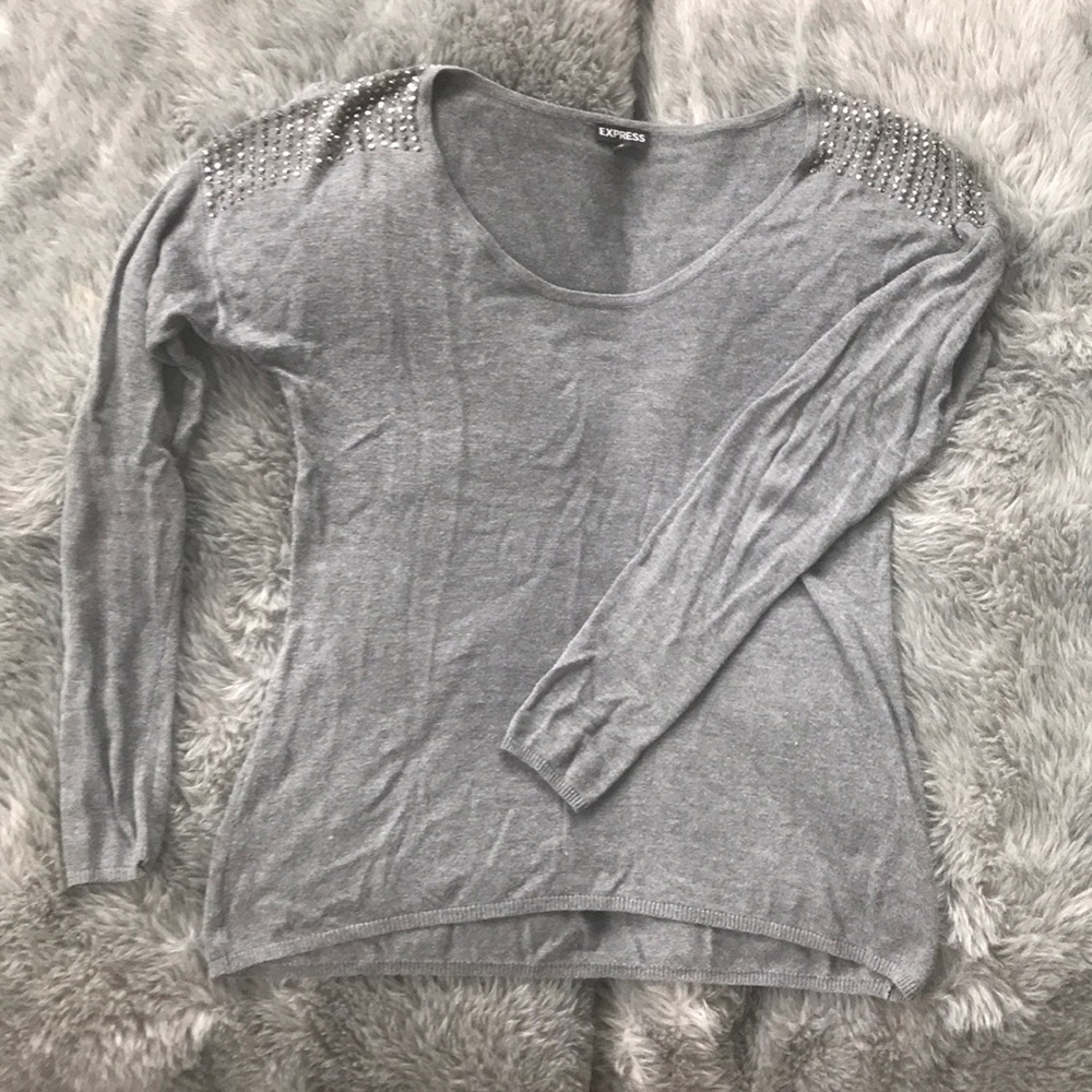 Metallic studded Express sweater